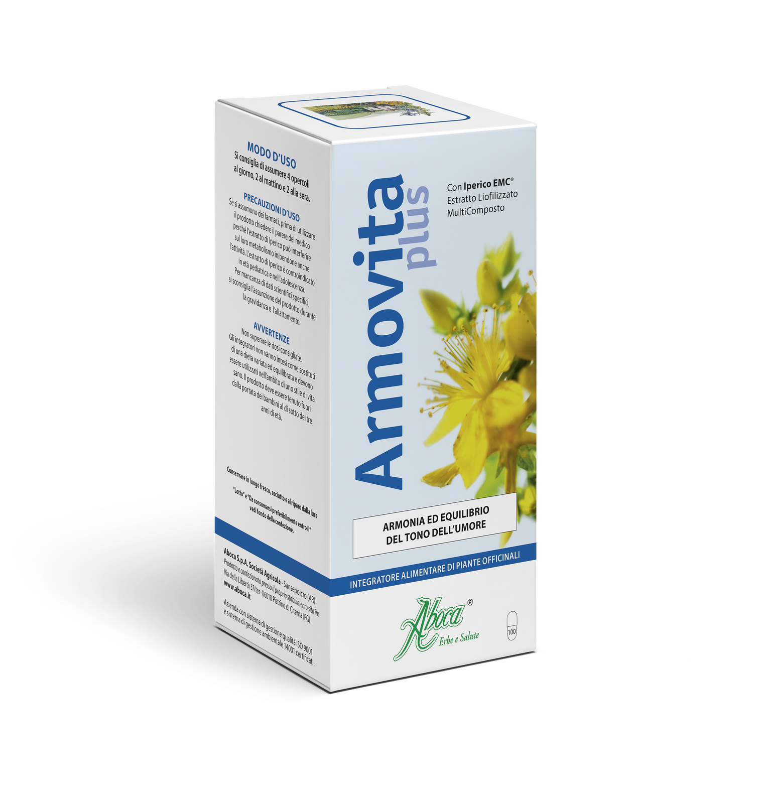 Aboca Armovita Plus Integratore Armonia e Equilibrio dell'Umore, 100 Opercoli