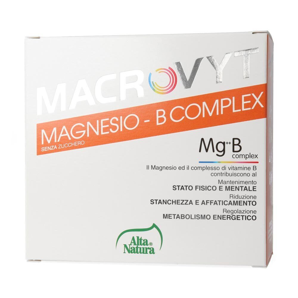 Alta Natura Macrovyt - Magnesio B Complex Integratore Alimentare, 18 Bustine