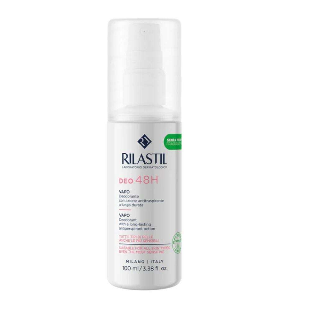 Rilastil Deodorante 48H Vapo Emolliente e Antitraspirante, 100ml
