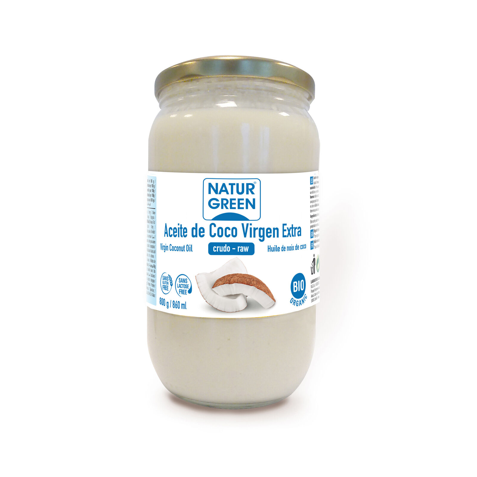 Naturgreen Aceite Virgen De Coco 800 Gramos