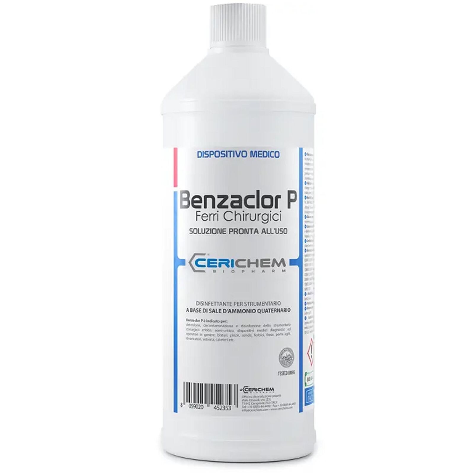 CERICHEM BENZACLOR P SOLUZIONE DISINFETTANTE PER STRUMENTI DA LAVORO 1000ML