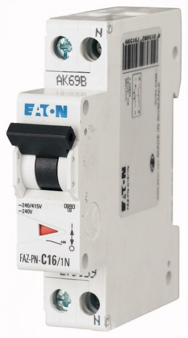 EATON FAZ-PN-C10/1N INTERRUTTORE MAGNETOTERMICO 6KA 1N 1MODULO 279157