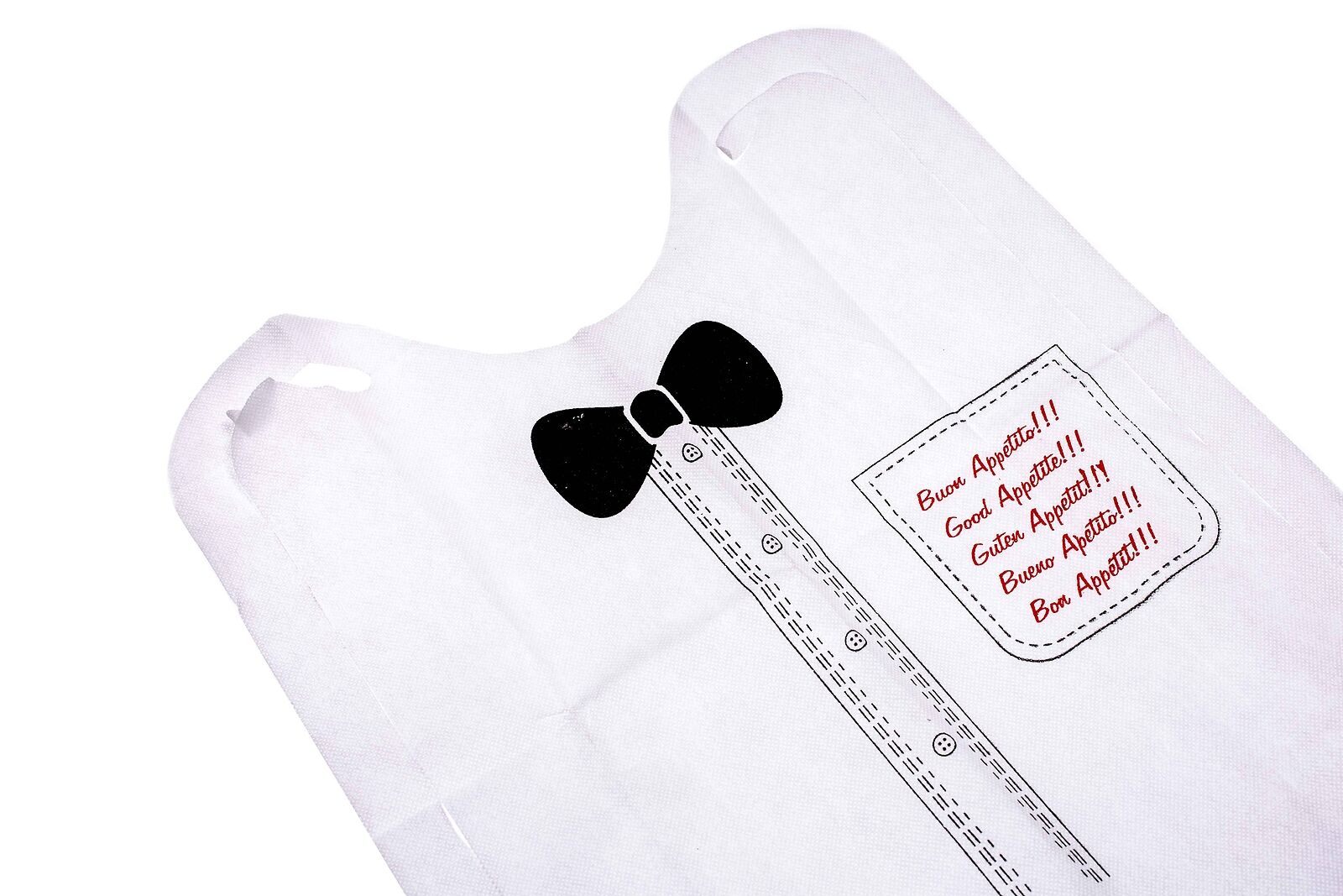 Bavette impermeabili in TNT 37x40 cm Bavaglini monouso con papillon adulti 100pz