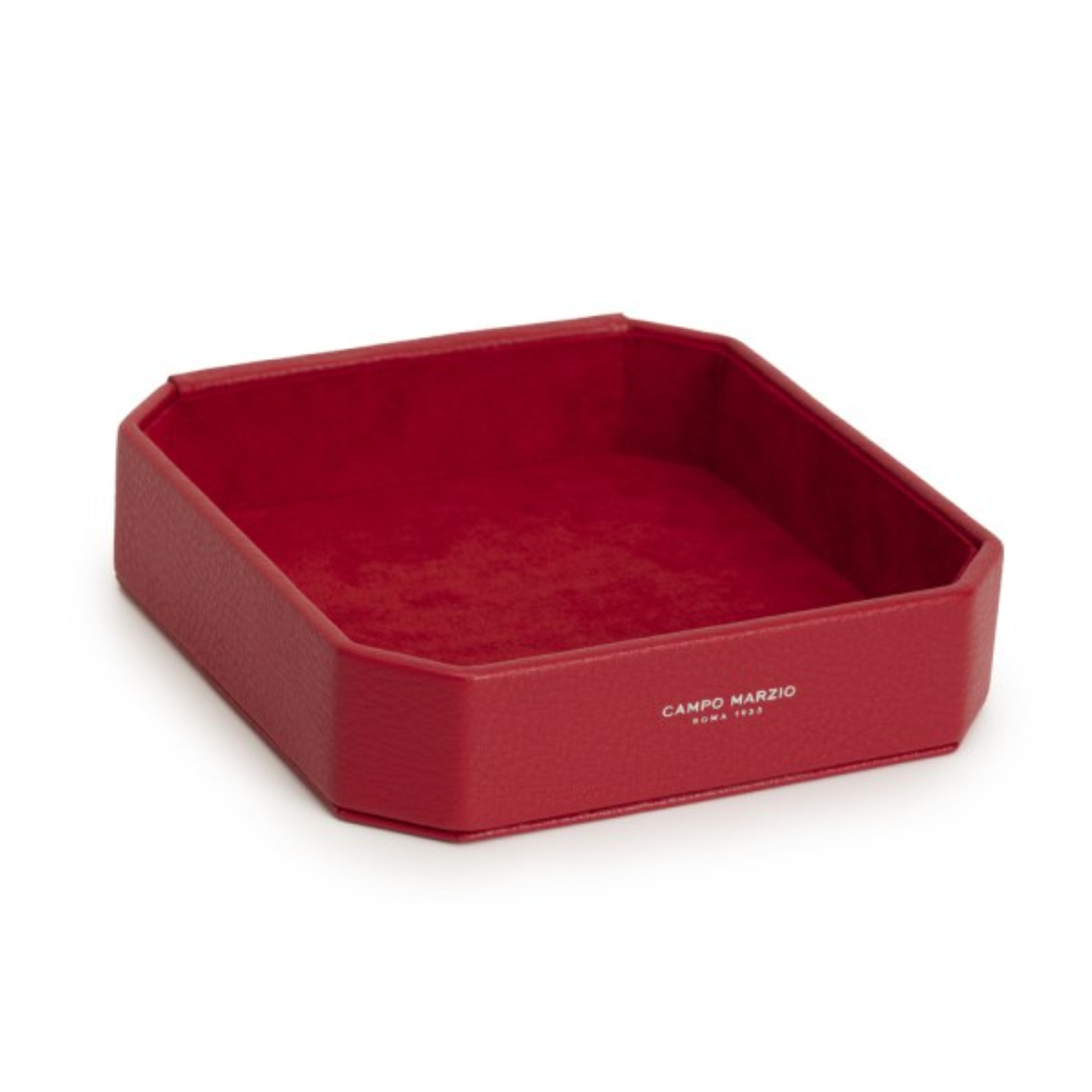 SVUOTATASCHE SMITH TRAY IN ECOPELLE ROSSO CILIEGIA - CAMPO MARZIO