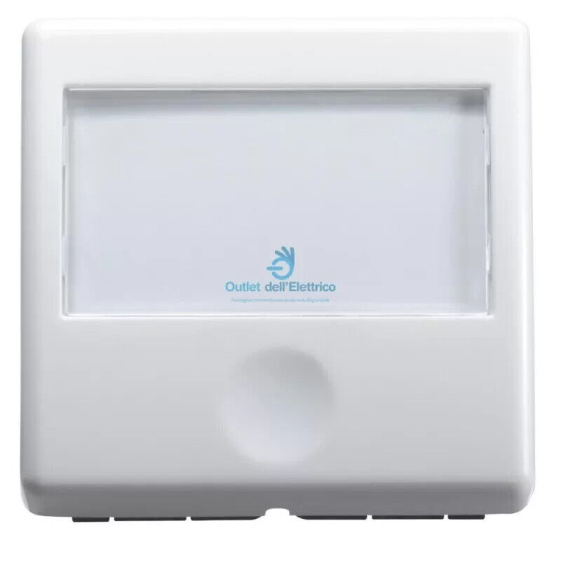 Gewiss GW20591 Pulsante con targa porta nome 2m illum.sy/wt