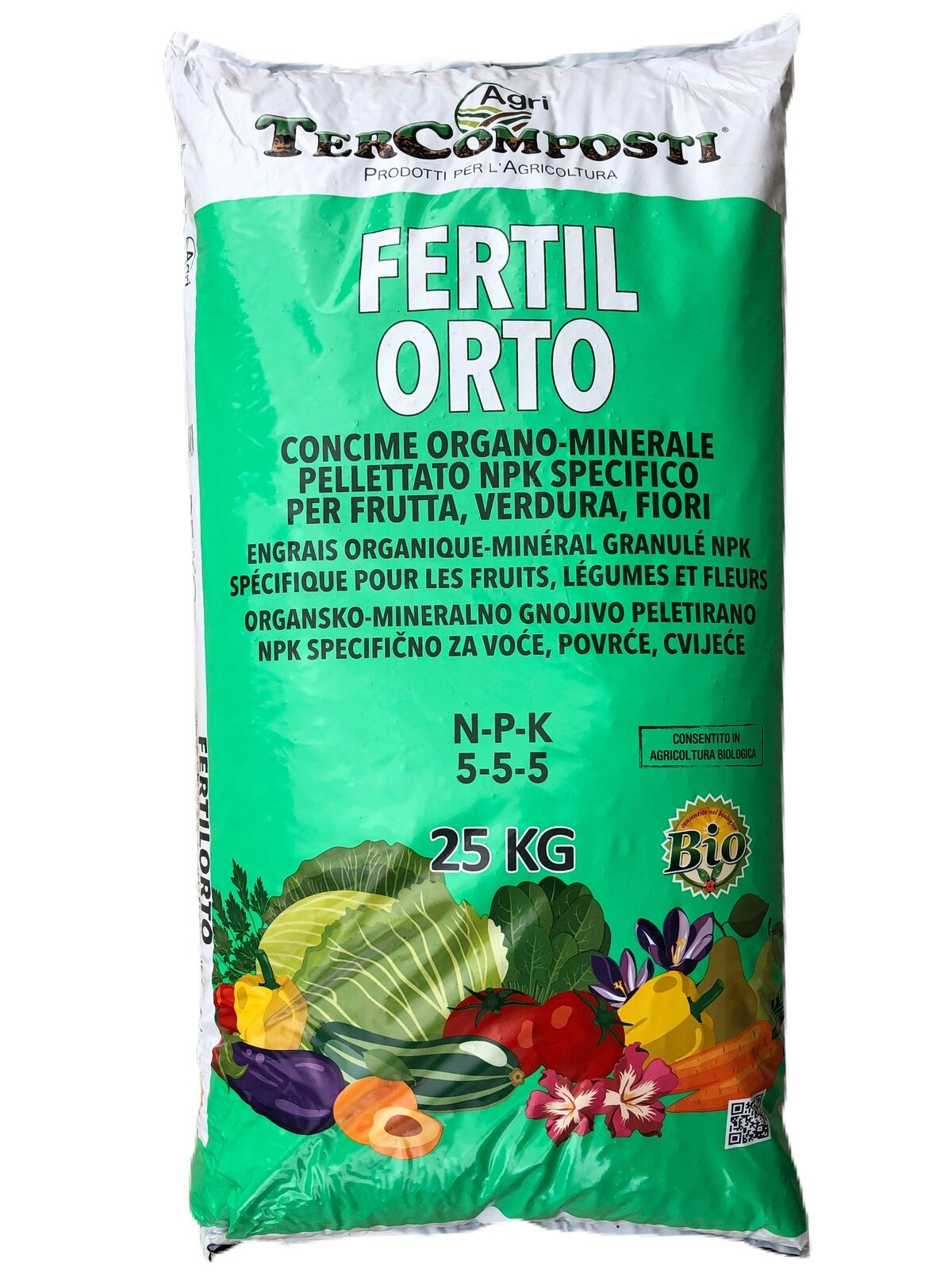 43533 TERCOMPOSTI FERTIL ORTO CONCIME ORGANO MINERALE CON ZOLFO PELLETTATO CONSE