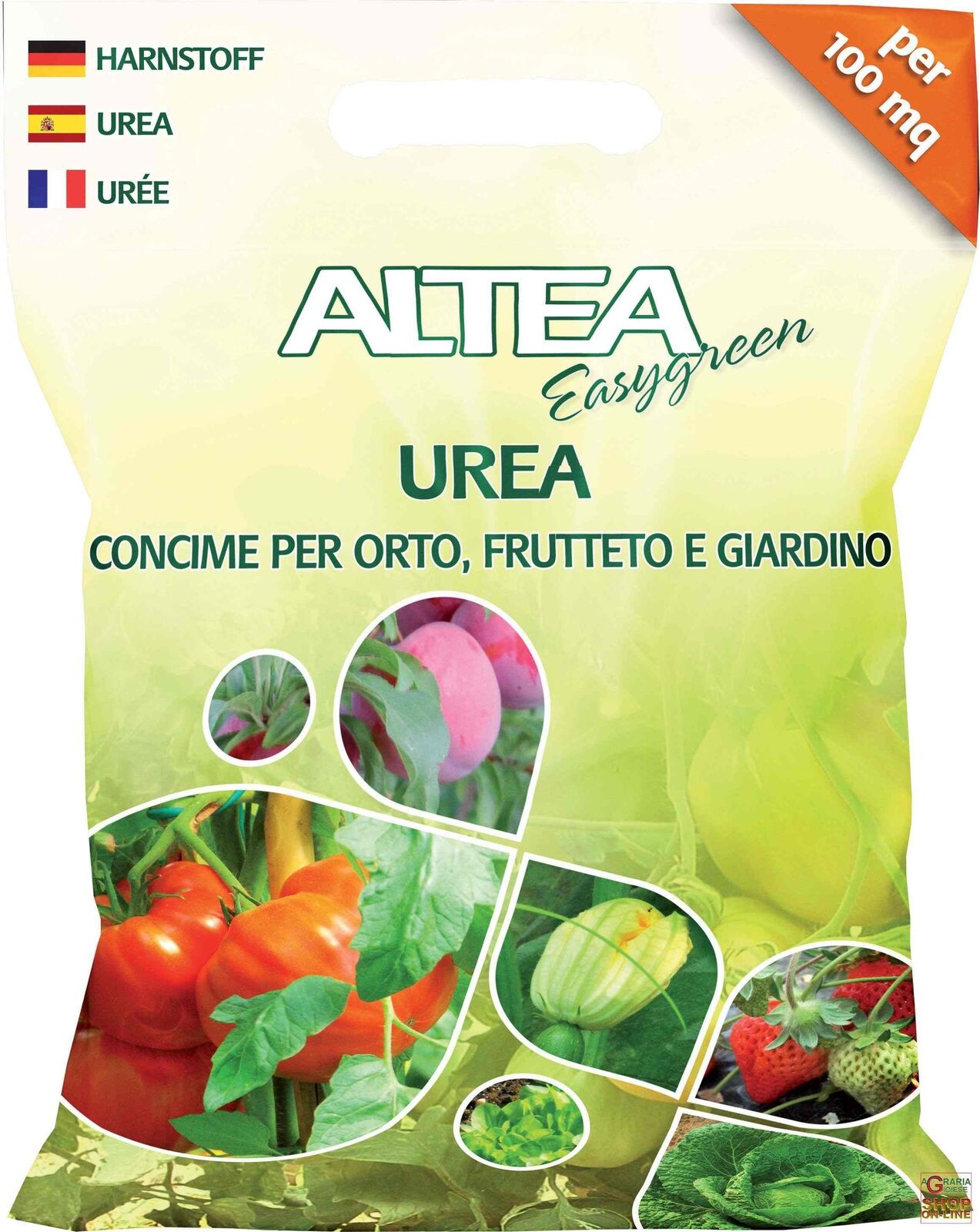 16378 ALTEA UREA CONCIME AZOTATO A PRONTO EFFETTO PER ORTAGGI E FRUTTA KG. 4