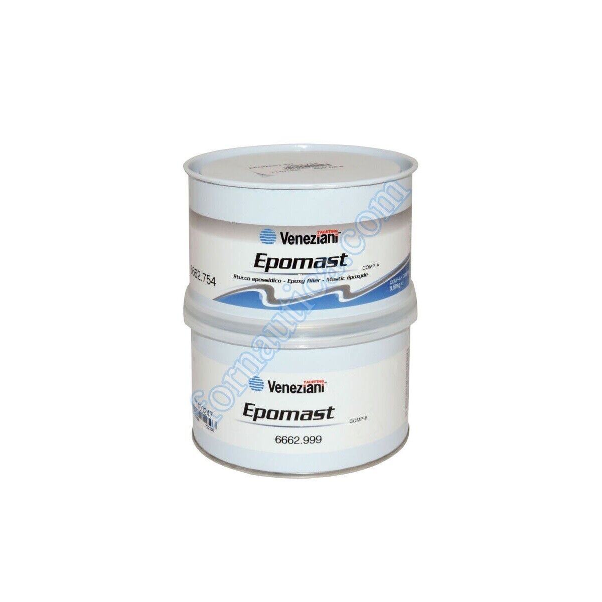 VENEZIANI EPOMAST STUCCO EPOSSIDICO BICOMPONENTE UNIVERSALE PER NAUTICA  0,5 KG