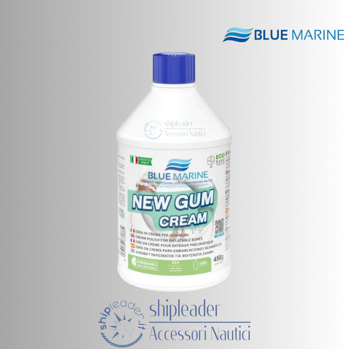 New Gum Cream Blue Marine 450g - Cera Protettiva per Gommoni in Neoprene e PVC