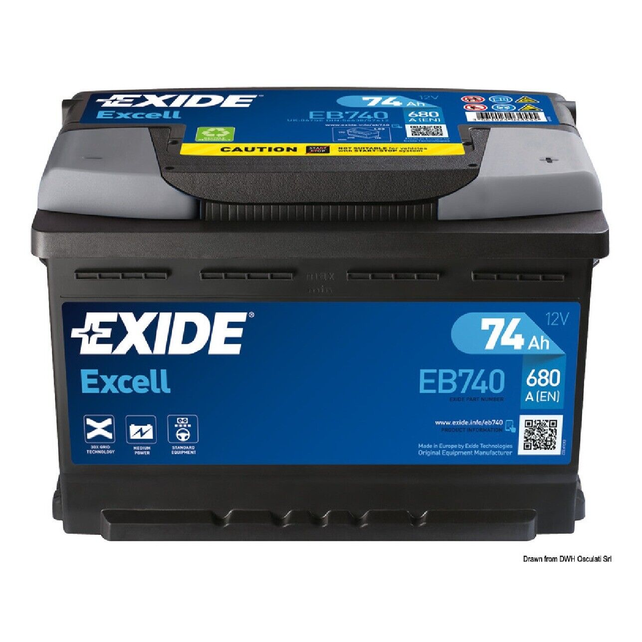 Exide Technologies Batteria Excell 74 Ah 12.403.03
