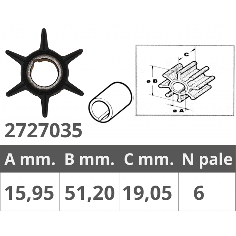 Finnord Girante Johnson/Evinrude 2T 25Hp 500357.G