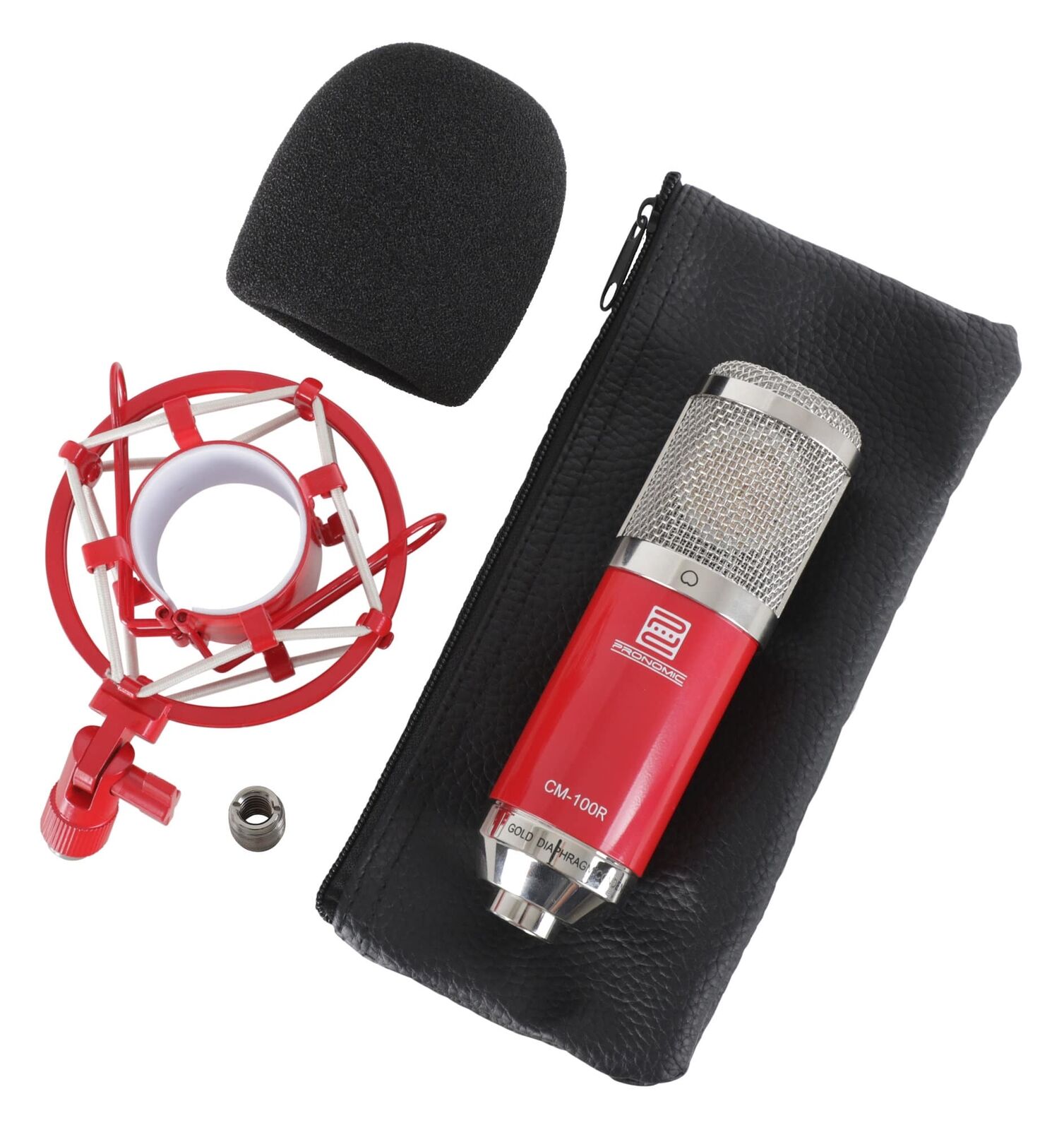 Professionale Microfono Condensatore Registrazione Vocale ASMR Set Ragno Rosso