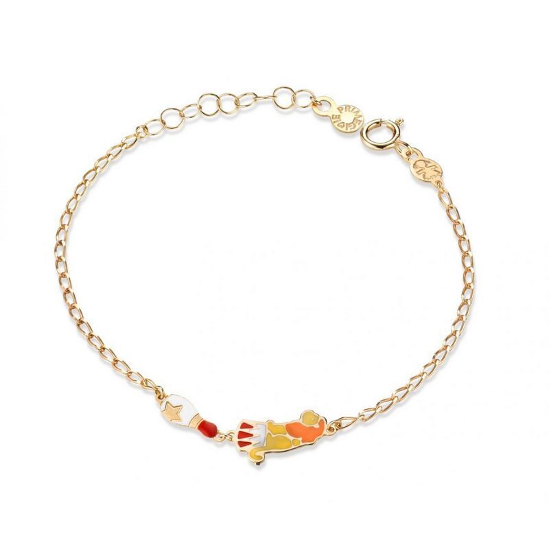 Bracciale bimbo leone e birillo Le Bebé collezione Circo Oro giallo PMG167
