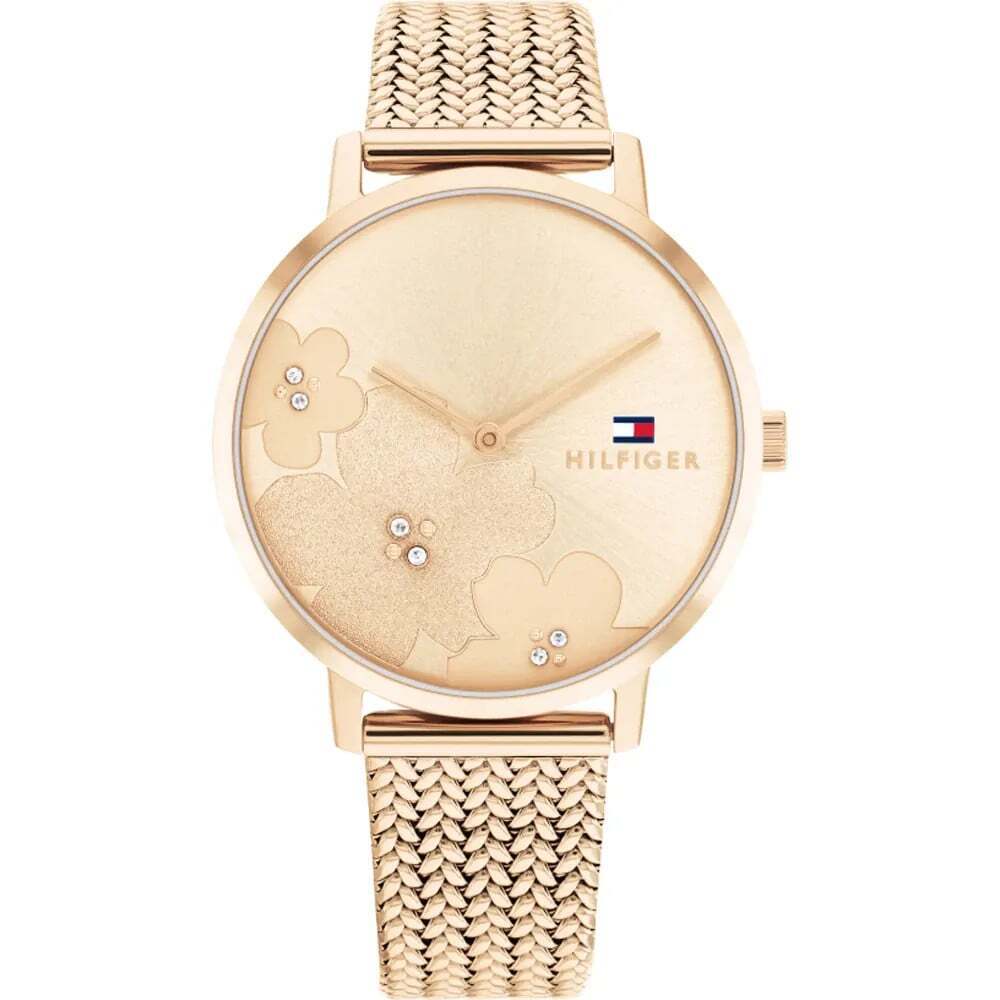 Orologio Donna TOMMY HILFIGER TEA LE 1782603 Bracciale Acciaio Mesh Gold Dorato