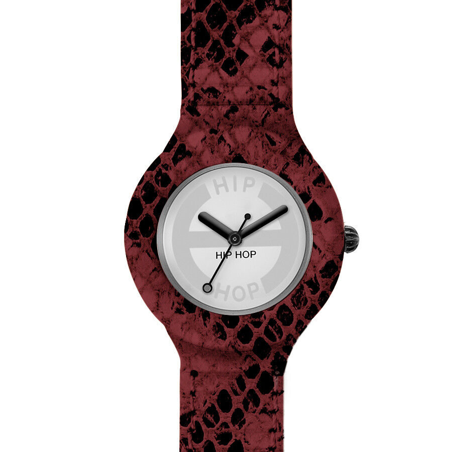 OROLOGIO DONNA HIP HOP DIAMETRO 32 mm,GOMMA,PELLE PITONATA + 2 CINTURINI OMAGGIO