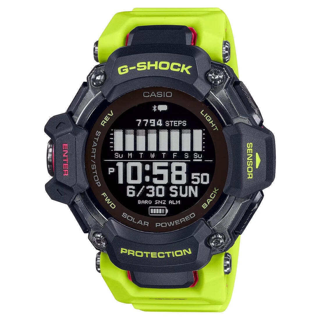 Orologio G-Shock con GPS GBD-H2000-1A9ER nero e fluo