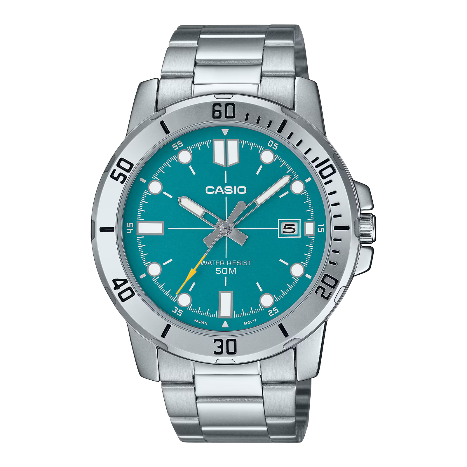 CASIO MTP-VD01D-3E2VUDF OROLOGIO UOMO ACCIAIO BLU PALLIDO DATA 43mm SOTTOCOSTO