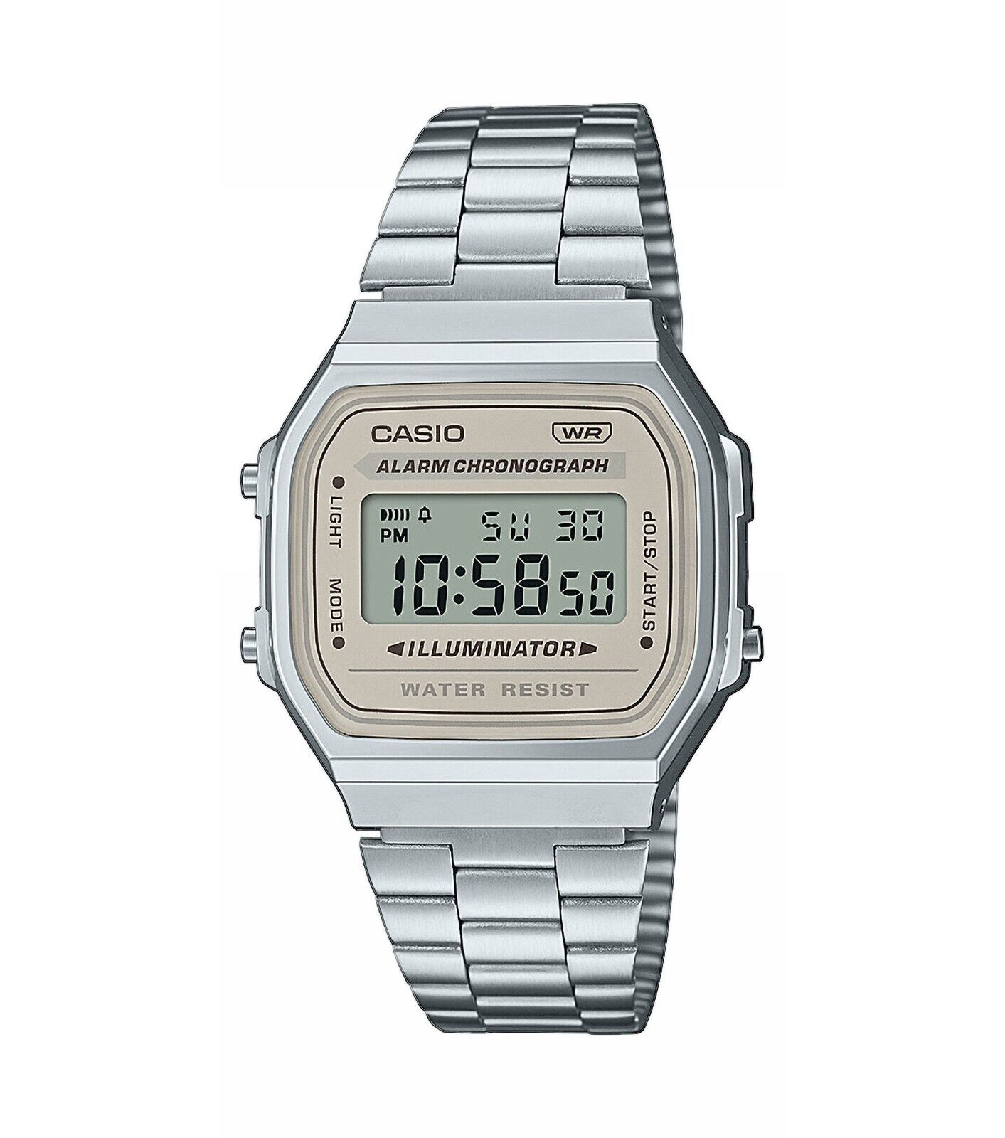Orologio Unisex Casio Vintage A168WA-8AYES Digitale Con Quadrante Beige