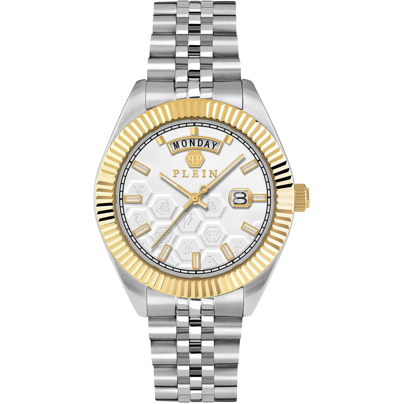Orologio Uomo PHILIPP PLEIN DATE SUPERLATIVE PWPVA0324 Acciaio Bianco Gold