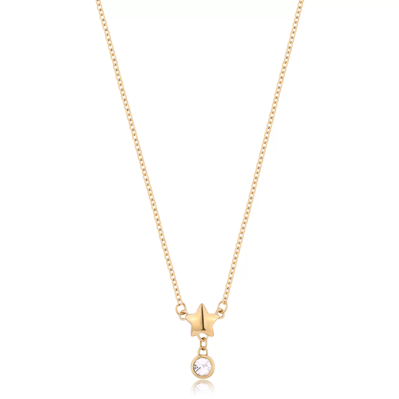 Collana Donna S'Agapõ Acciaio Girocollo Stella Oro SCE22