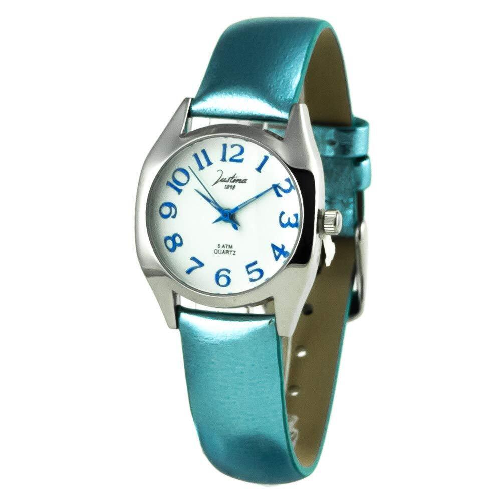 JUSTINA Womens Analogue Quartz Watch with Leather Strap 21977B