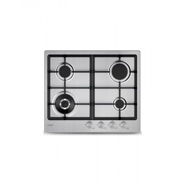 Candy Piano Cottura 4 Fuochi a Gas 60 cm Acciaio CHG6BF4WTX
