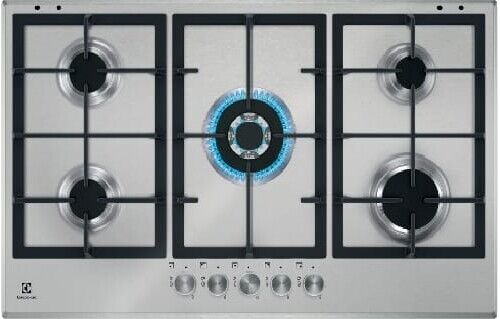 Electrolux Piano Cottura 5 Fuochi 90 cm Incasso a Gas Griglie Ghisa KGS9536SX