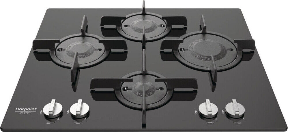 Hotpoint Ariston Piano cottura 4 Fuochi incasso a gas 60 cm Nero FTGHG641DBK