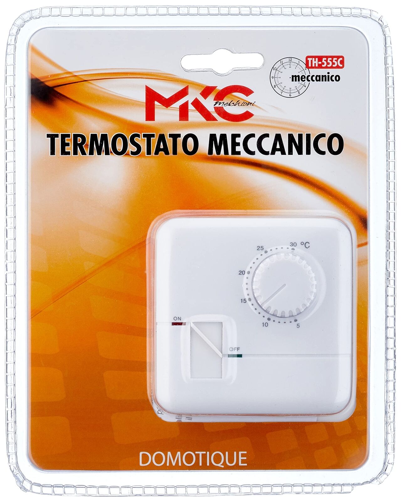 Mkc TH-555C Termostato Meccanico Bianco