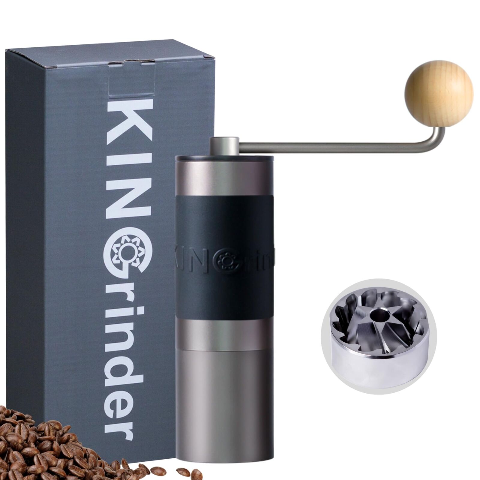 KINGrinder K1 - Macinacaffè manuale con 140 gradi di macinazione regolabili p...