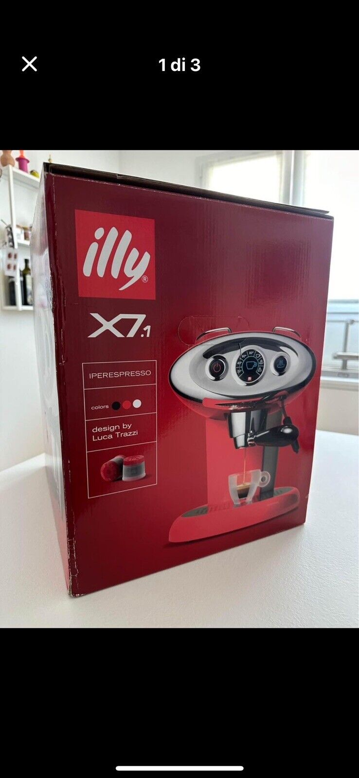 Illy Macchina da Caffè a Capsule Iperespresso X7.1 Rosso