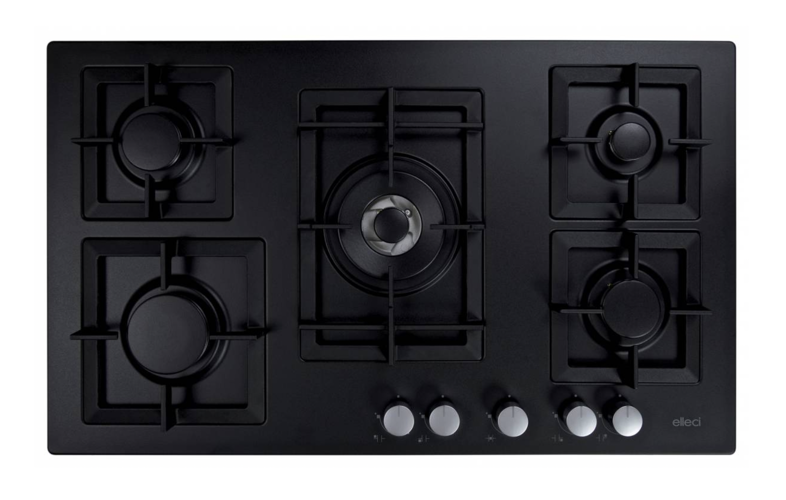 ELLECI PGSP90140CS PIANO COTTURA 5 FUOCHI IN GRANITEK MATT 90 CM GRIGLIE GHISA