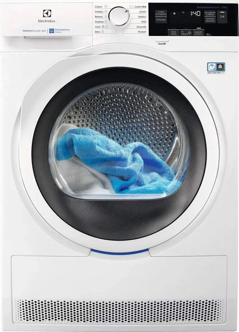 Electrolux Asciugatrice Classe A++ 9 Kg Inverter Vapore Pompa calore EW7HE92ST