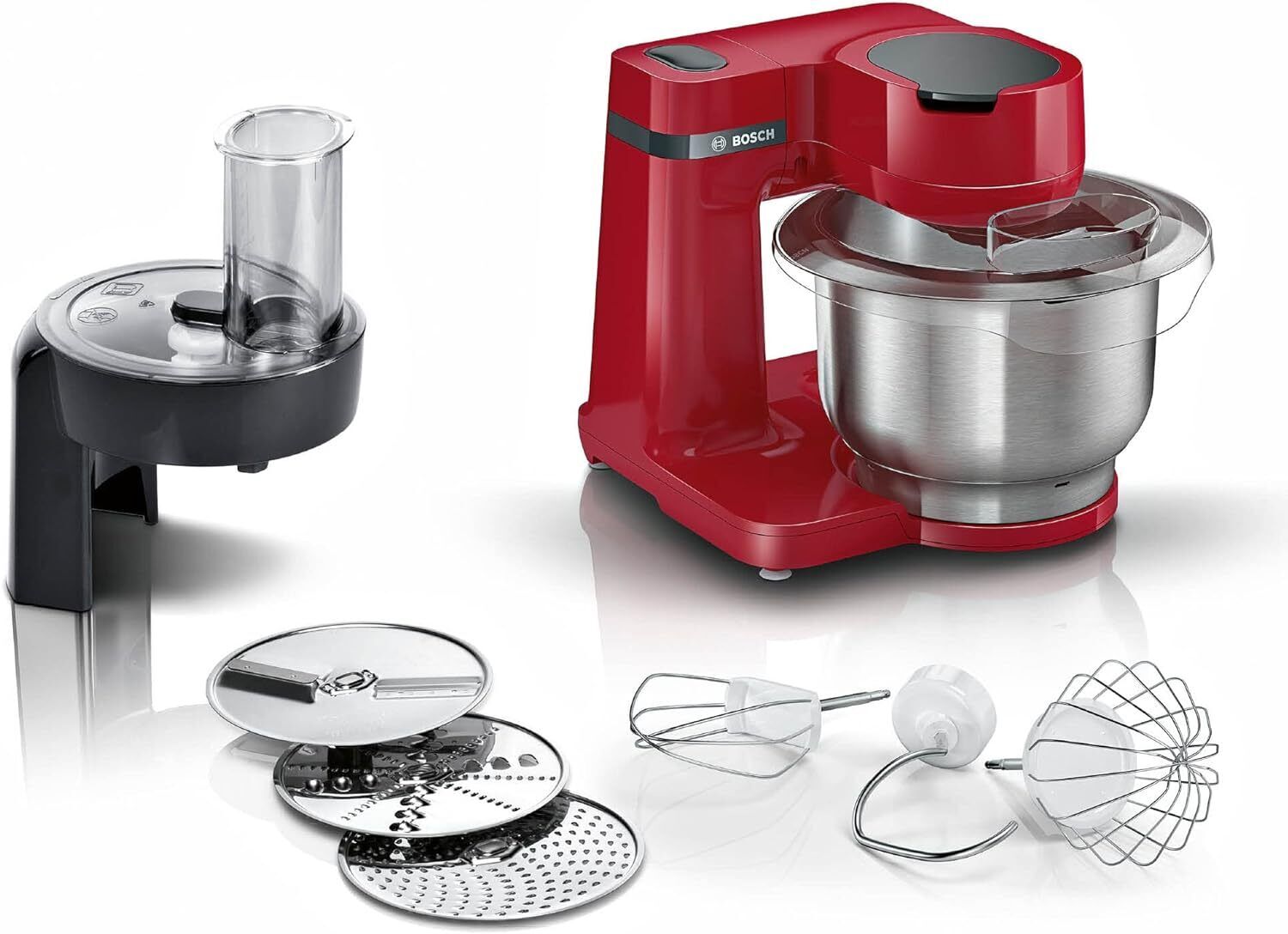 Bosch Robot Da Cucina Mums2er01 Serie 2 700w, 3.8 Litri, Colore Rosso