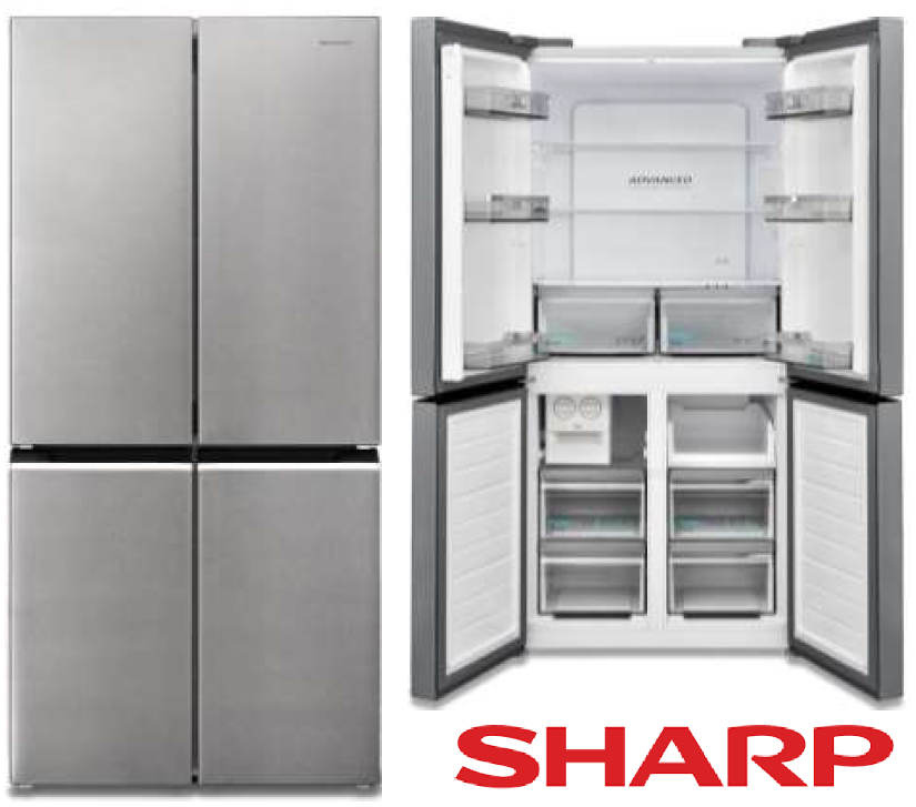 FRIGO 4 PORTE PET INOX 488 LT NO FROST CL.E 41 DB SHARP SJ-NFA15IMXPE
