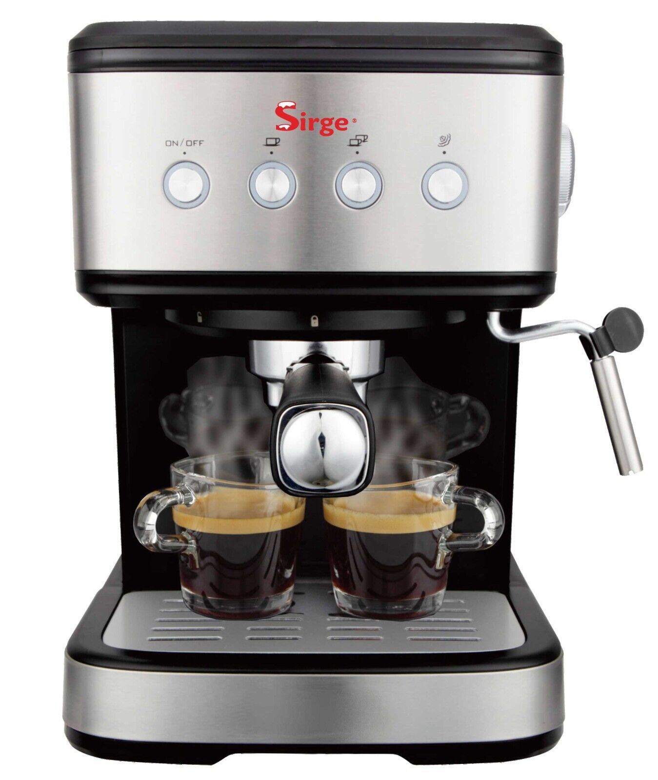 MACCHINA PER CAFFE ESPRESSO e Cappuccino 1100W, Autostop, 15bar e 3 FILTRI Sirge
