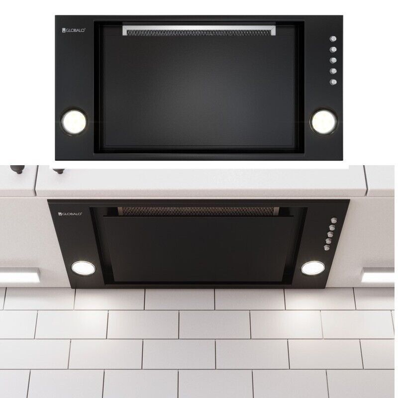 Cappa aspirante base Globalo Retio nera 60 cm filtro carbone scarico aria,...