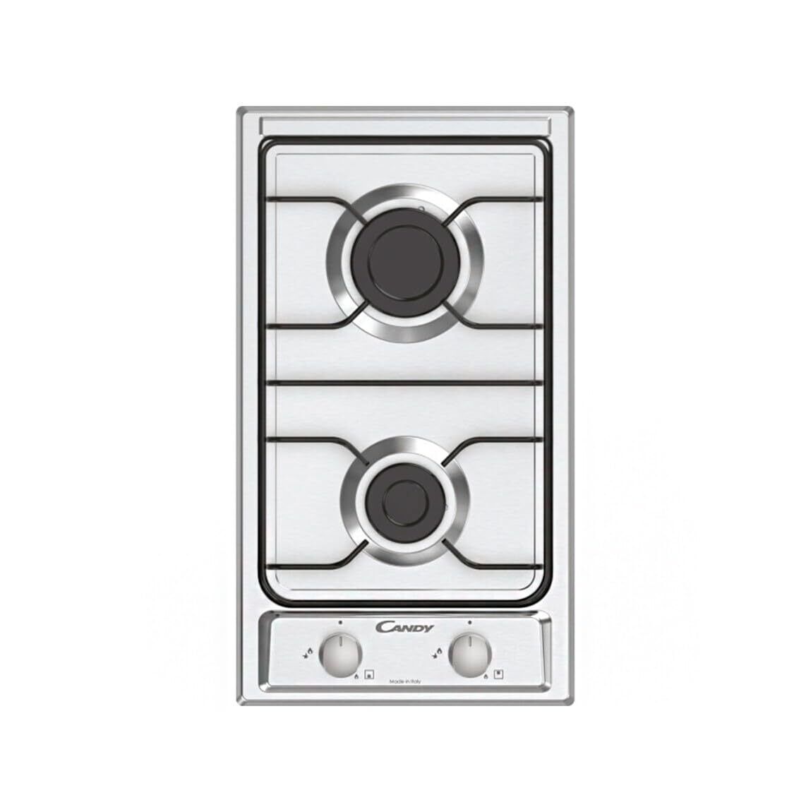 Candy Piano Cottura a Gas 2 Fuochi Inox CHW23X
