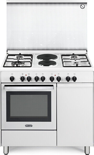 De Longhi Cucina a Gas 4+2 Fuochi Forno Elettrico 90x60 cm Bianco DEMW 96 B42 ED