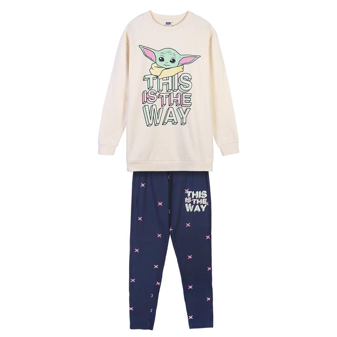 Pigiama Manica Lunga Cotton Brushed The Mandalorian BEIGE - XS | MASCHIO CERDà