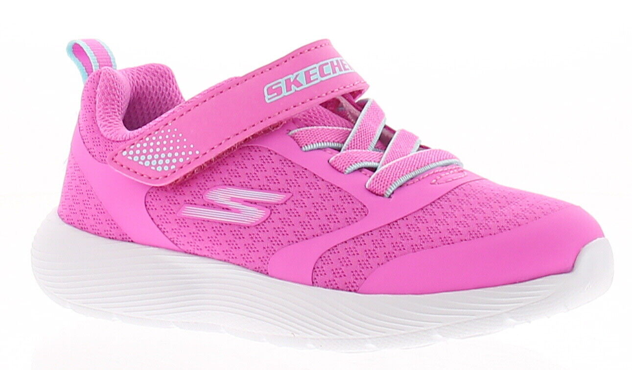 Skechers Bambini Ragazze Sportive Dyna Lite Venezia Cru con Lacci Rosa UK Size 7