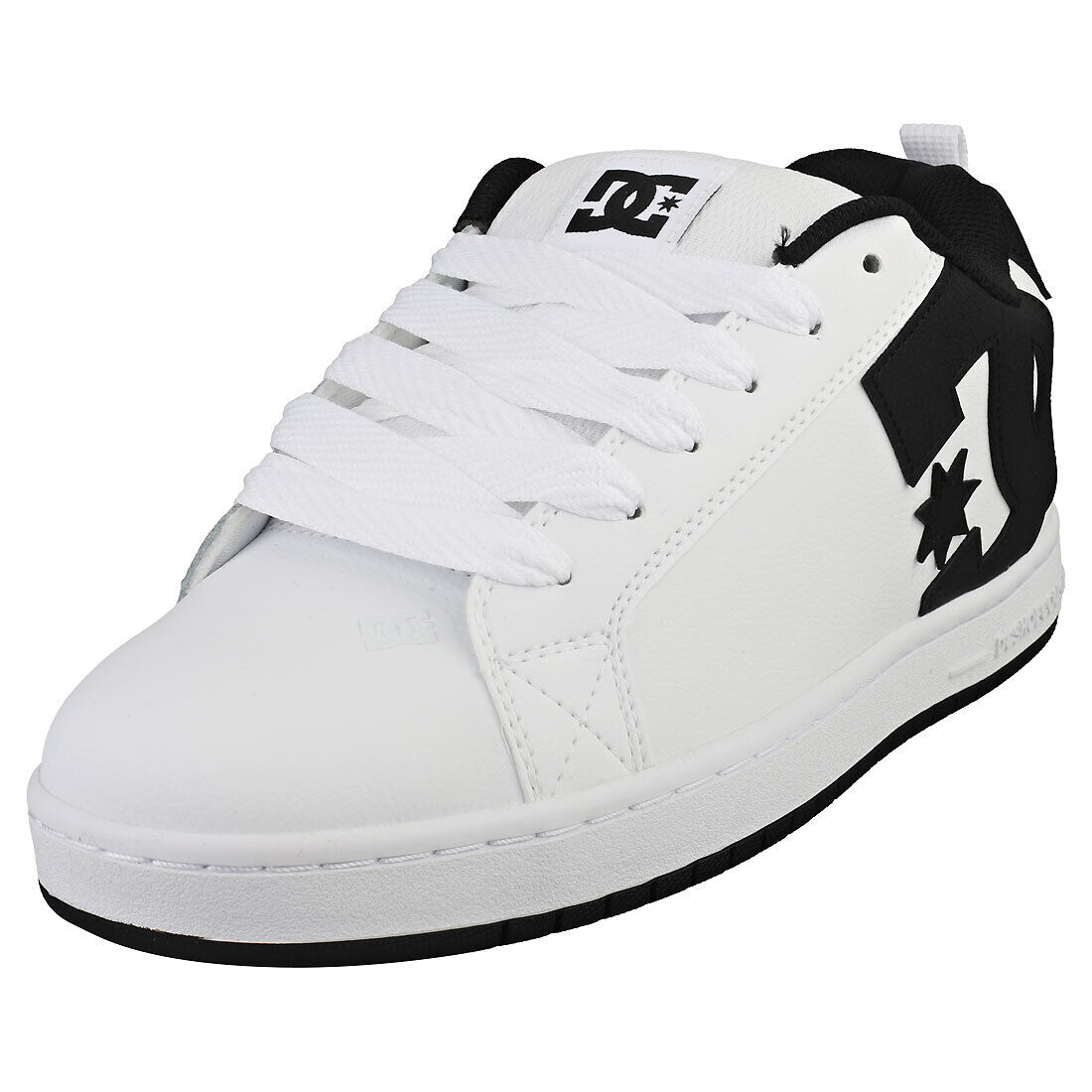 DC Shoes COURT GRAFFIK Uomo - Sneakers da Skate in Pelle Bianco e Nero - 44 EU