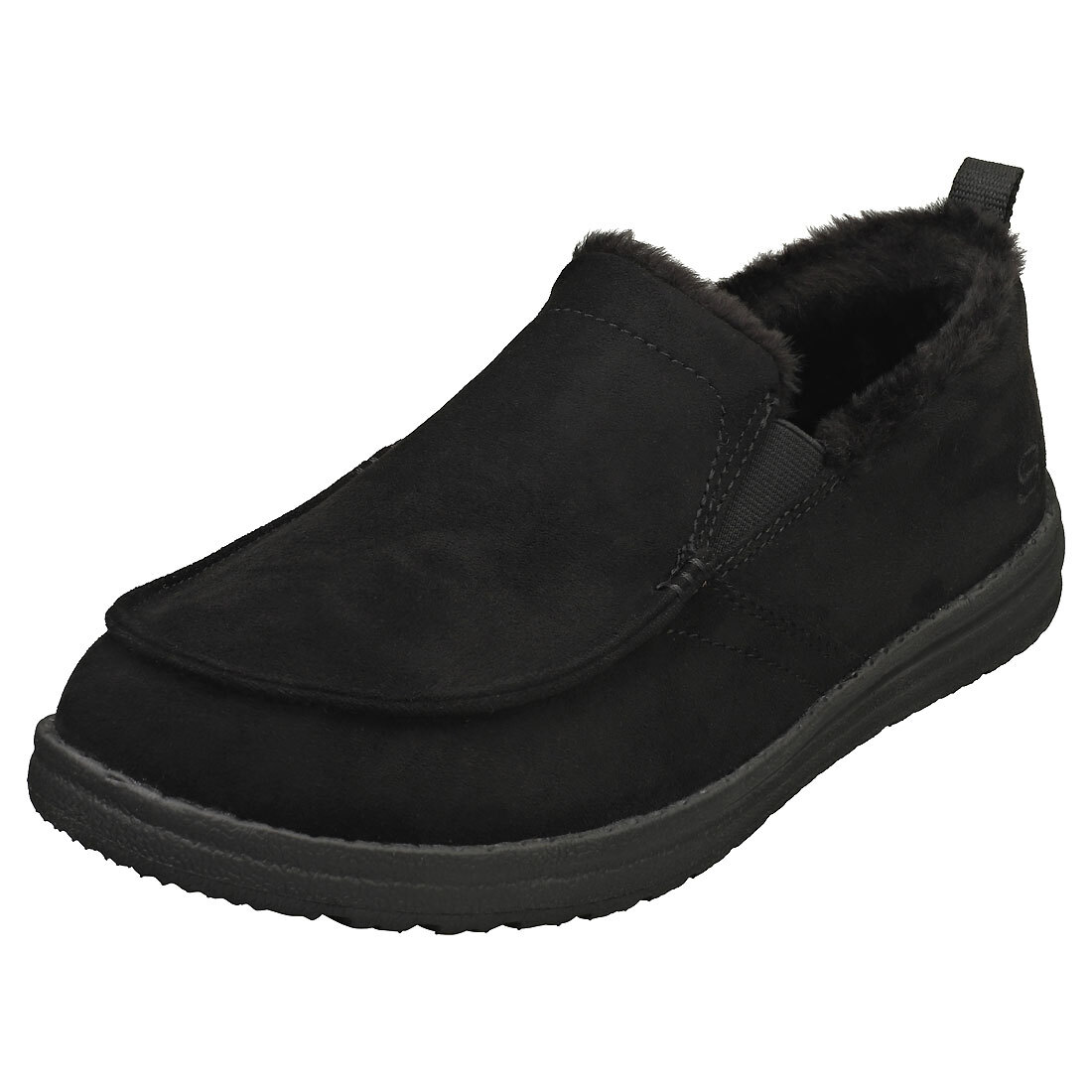 Skechers Melson Uomo - Pantofole in Tessuto Nero - 45 EU