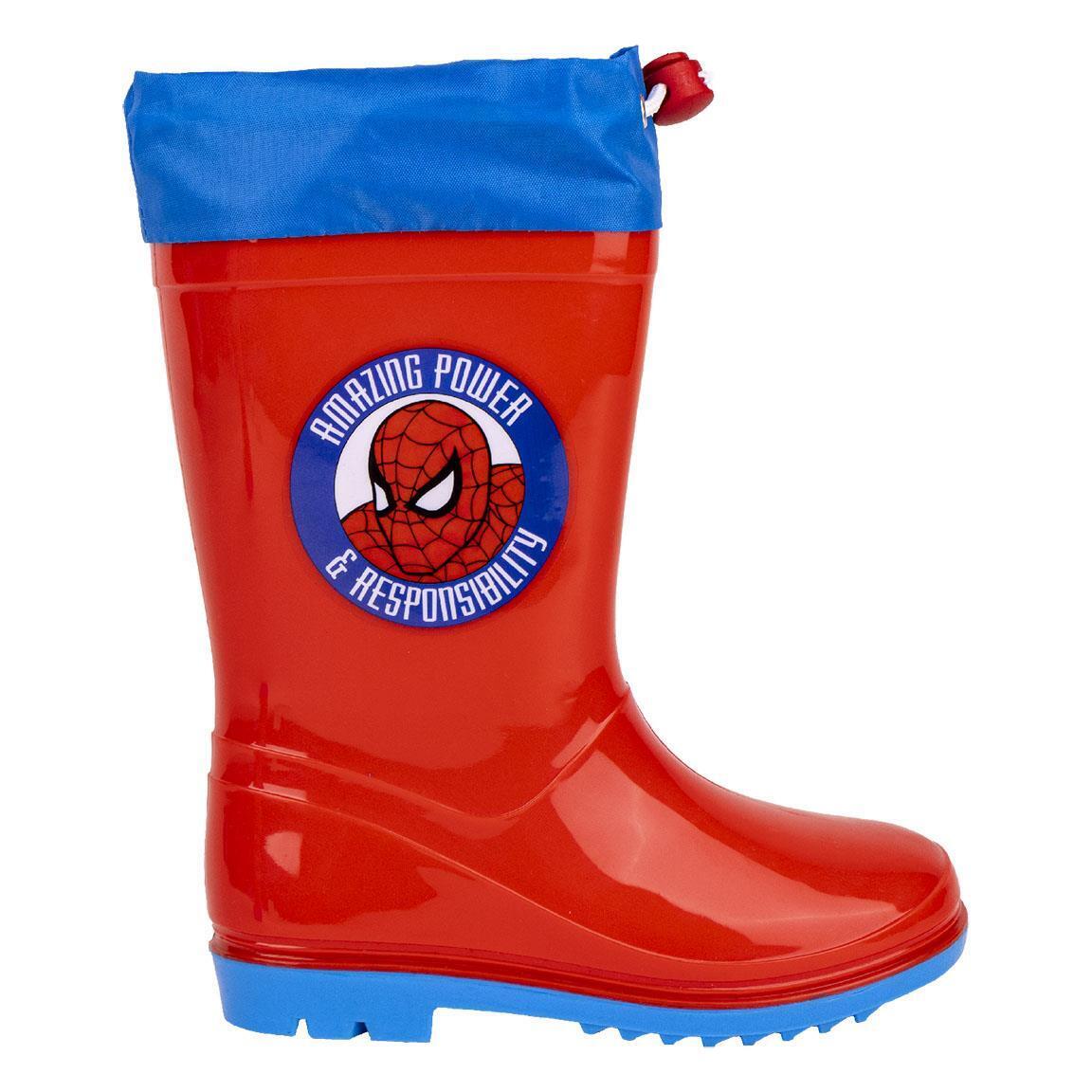 Stivali Da Pioggia Pvc Spider-Man ROSSO - T031 | BAMBINO CERDà