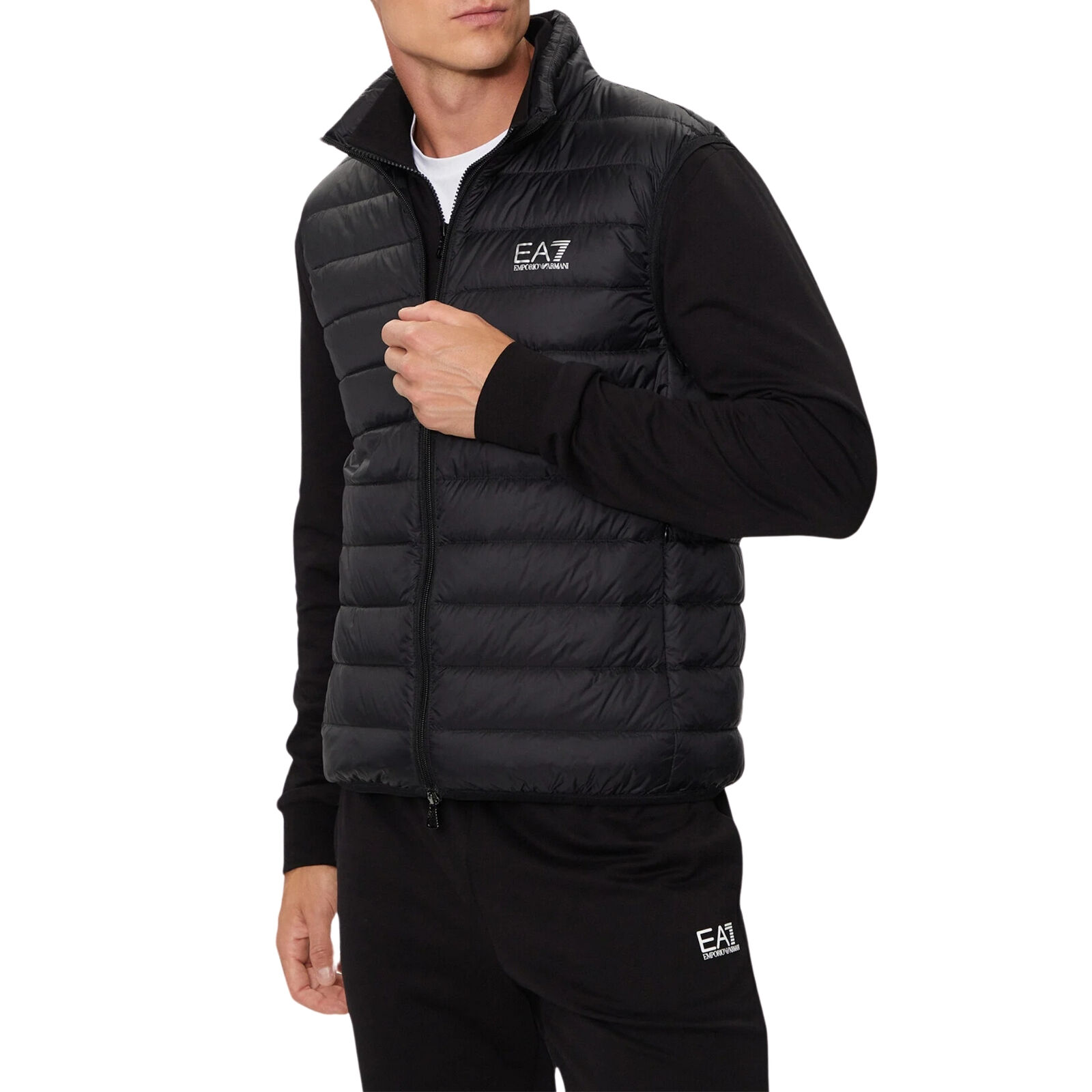 Ea7 Emporio Armani Gilet da Uomo in Piumino Core Identity Nero Taglia XL Codi...