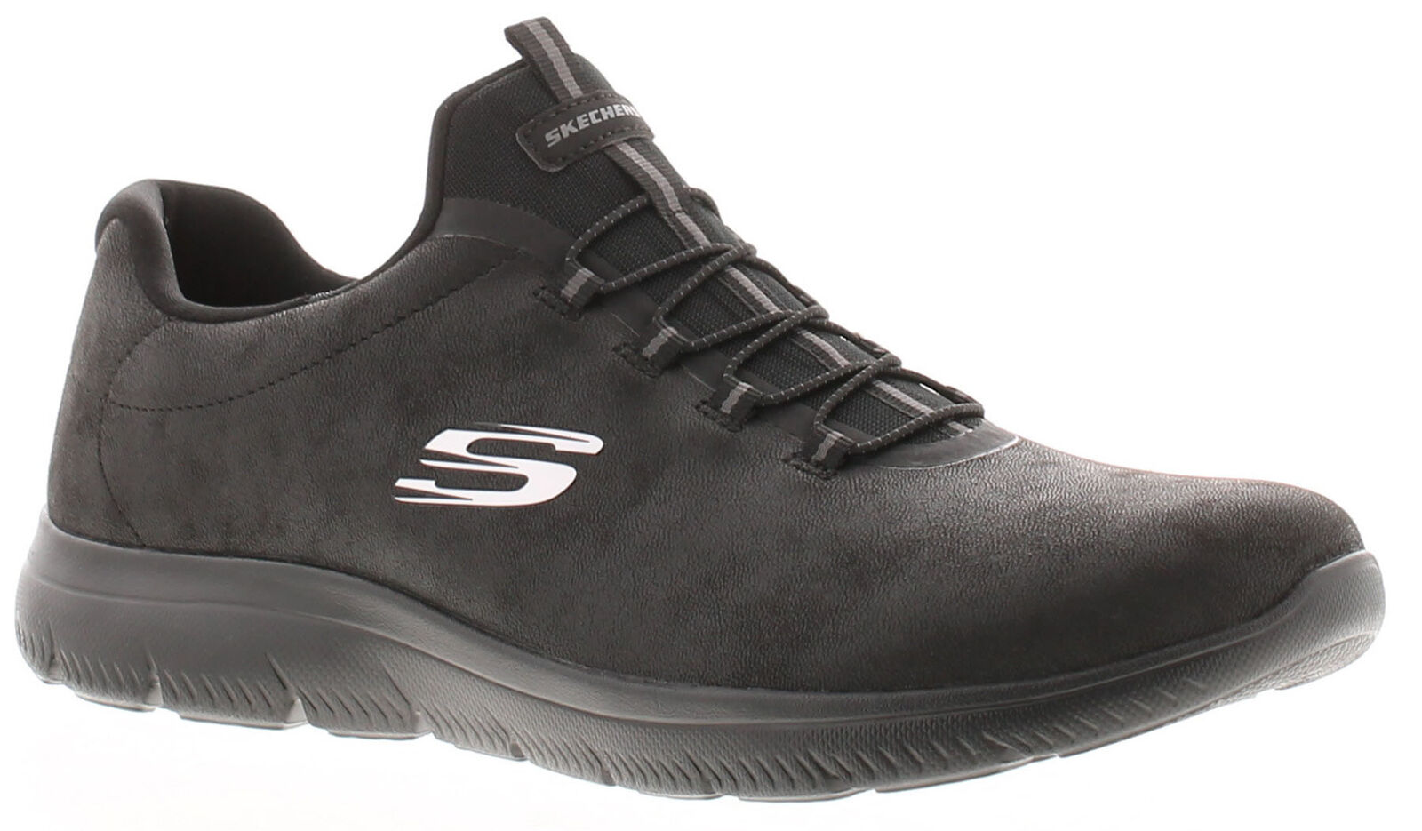 Skechers Scarpe Da Donna Summits In Memory Foam Con Lacci Nere Taglia UK 5