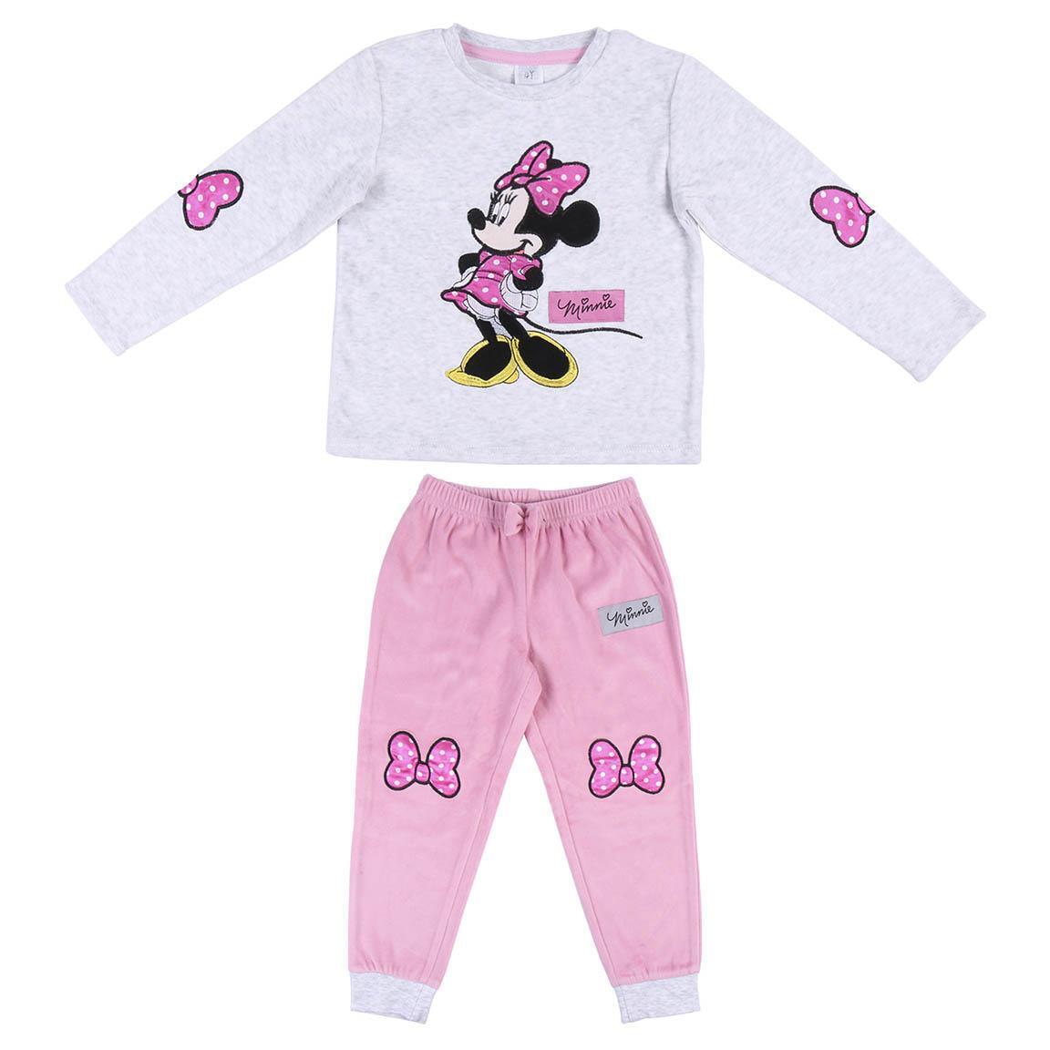 Pigiama Manica Lunga Velour Cotton Minnie ROSA - 4 Anni | FEMMINA CERDà
