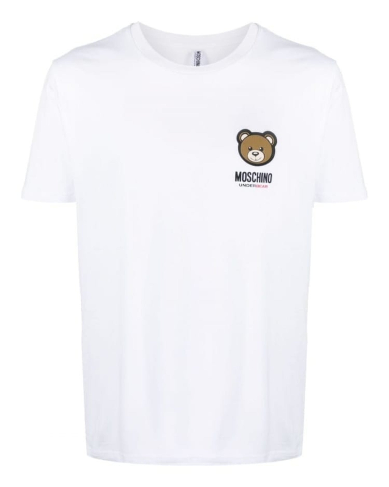 Maglietta T-Shirt Moschino Underbear A07884410 Uomo Cotone Bianco