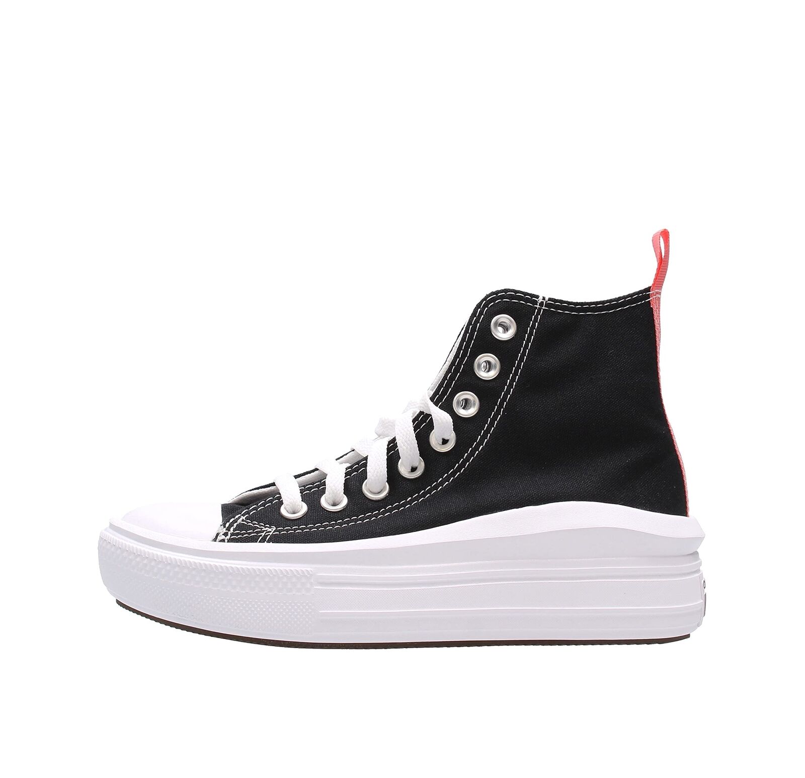 Converse CTAS Platform X-Hi Trainers 7 UK Black Pink Salt White