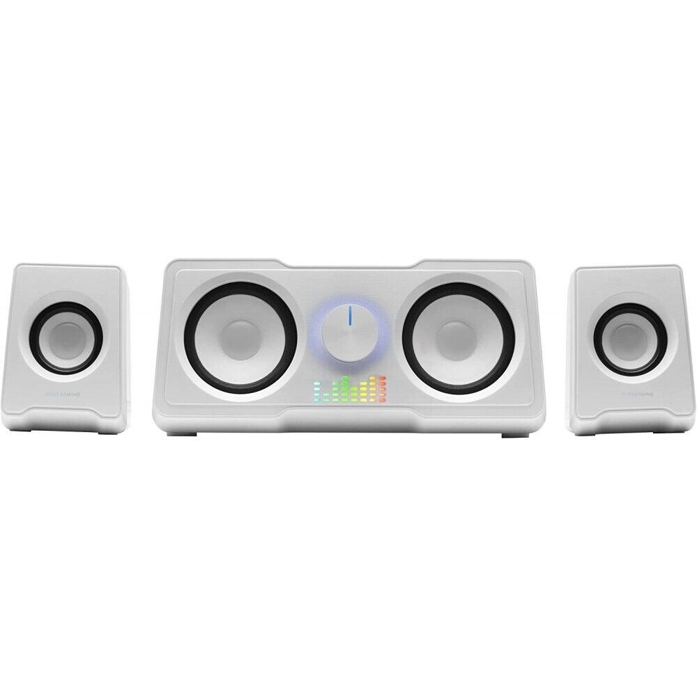 Mars Gaming Speakers MS22W Altoparlanti Gaming Compatti 2.2, RGB Flow - Bianco